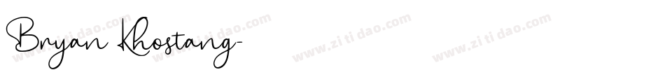 Bryan Khostang字体转换